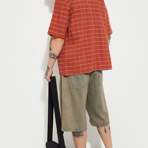 URB_N Men Check Relaxed Fit Shirt