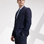 INVICTUS Notched Lapel Checked Single-Breasted Slim Fit Smart Casual Blazer