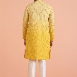 KISAH Men Paisley Embellished Mirror Work Kurta