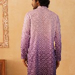 Jompers Ethnic Motifs Printed Band Collar Pure Cotton Straight Kurta