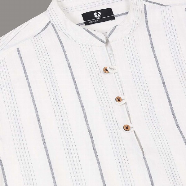 HERE&NOW Striped Cotton Short Kurta