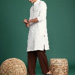 Sangria Men Solid Pure Cotton Kurta