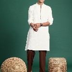 Sangria Men Solid Pure Cotton Kurta