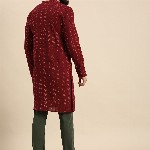 Anouk Men Printed Pure Cotton Straight Kurta