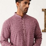 Jompers Ethnic Motifs Embroidered Sequinned Mandarin Collar Straight Kurta