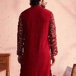 VASTRAMAY Sequinned Embellished Straight Kurta