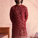 VASTRAMAY Sequinned Embellished Straight Kurta