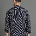 HERE&NOW Striped Cotton Short kurta