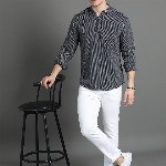 HERE&NOW Striped Cotton Short kurta