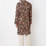 BELLAZO Men Floral Printed Screen Print Festive Cotton Straight Kurta