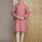 House of Pataudi Self Embroidered Jashn kurta
