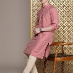 House of Pataudi Self Embroidered Jashn kurta