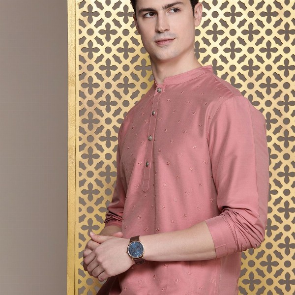 House of Pataudi Self Embroidered Jashn kurta