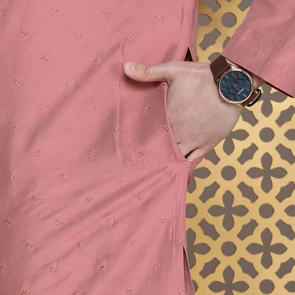 House of Pataudi Self Embroidered Jashn kurta