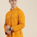 HERE&NOW Men Ethnic Motifs Embroidered Chikankari Kurta