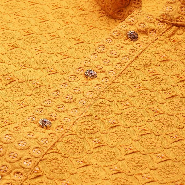 HERE&NOW Men Ethnic Motifs Embroidered Chikankari Kurta