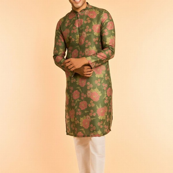 Diwas by Manyavar Men Floral Printed Kurta