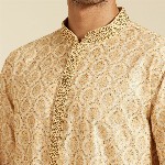 Diwas by Manyavar Ethnic Motifs Printed Mandarin Collar Straight Kurta