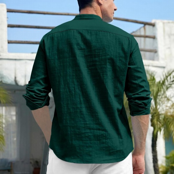 Fifth U Men Mandarin Collar Straight Short Kurta