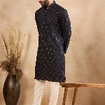 HERE&NOW Men Thread Work Kurta