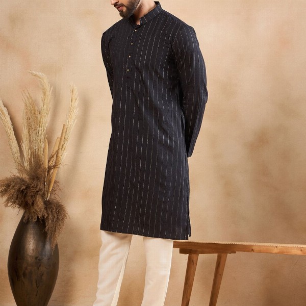 HERE&NOW Men Thread Work Kurta