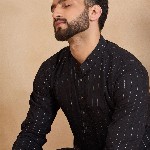 HERE&NOW Men Thread Work Kurta
