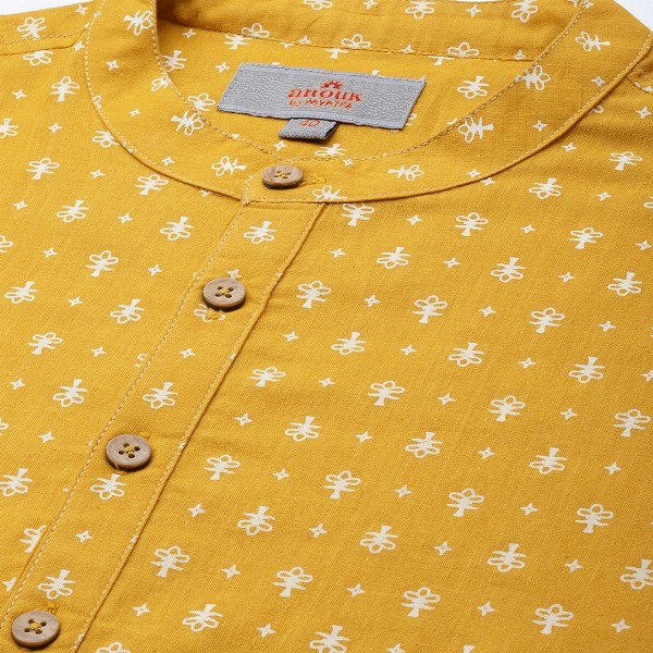 Anouk Men Ethnic Motifs Printed Mandarin Collar Pure Cotton Kurta