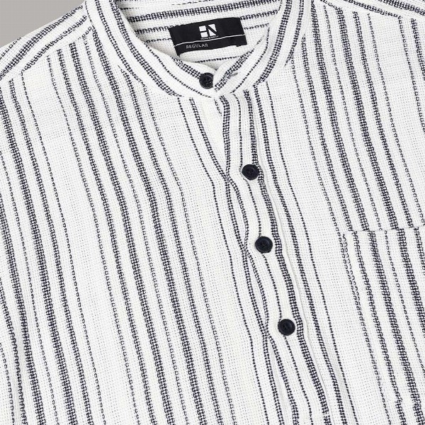 HERE&NOW Striped Cotton Short Kurta