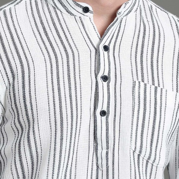 HERE&NOW Striped Cotton Short Kurta