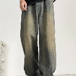 StyleCast x Revolte Men Wide Leg Medium Shade Jeans