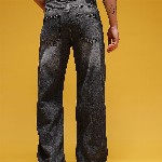 HERE&NOW Men Mid-Rise Acid Wash Crinkled Heavy Fade Pure Cotton Baggy Fit Jeans