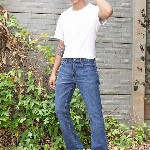 Thomas Scott Men Smart Bootcut Clean Look Light Fade Stretchable Jeans