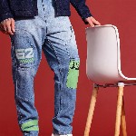 MARVEL STREET Men Buda Fit Light Fade Printed Jeans