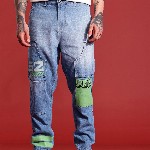 MARVEL STREET Men Buda Fit Light Fade Printed Jeans