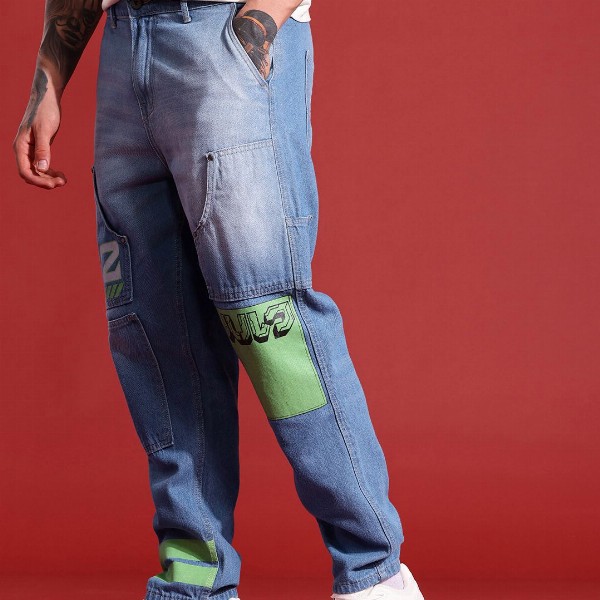 MARVEL STREET Men Buda Fit Light Fade Printed Jeans