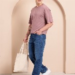 Mast & Harbour Men Straight Fit Mid-Rise Light Fade Stretchable Jeans