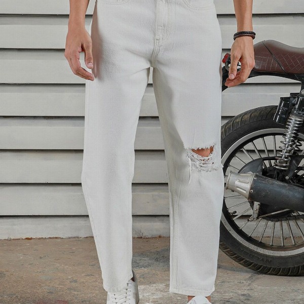 High Star Men relaxed fit heavy distress jeans