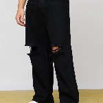 Xee Men Classic Relaxed Fit Slash Knee Stretchable Jeans