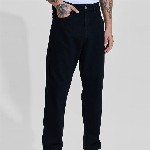 Snitch Men Black Baggy Fit Mid-Rise Dark Shade Jeans