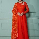 NUD Women Printed Flared Sleeves Georgette Kurta