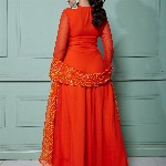 NUD Women Printed Flared Sleeves Georgette Kurta