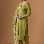 WOMEN PLUS Women Ethnic Motifs Printed Cotton Kurta with Trousers & Dupatta