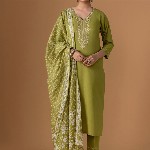 WOMEN PLUS Women Ethnic Motifs Printed Cotton Kurta with Trousers & Dupatta