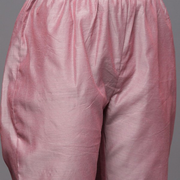 Varanga Floral Zari Embroidered Chanderi Silk Kurta With Trouser & Sequined Dupatta.