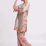 Bombay Bloom Floral Printed Linen Kurta with Trousers