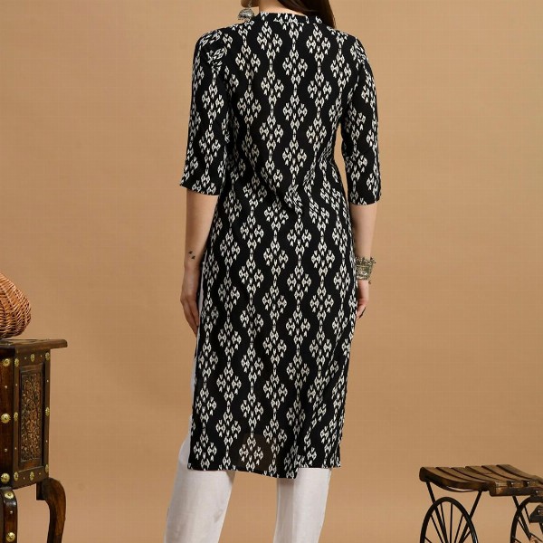 GLOWWORLD Geometric Printed Straight Kurta