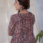 THE INDIAN ETHNIC CO Ethnic Motifs Printed A-Line Cotton Kurta