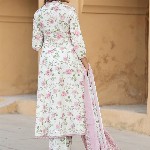 KALINI Women Floral Printed Regular Thread Work Pure Cotton Kurta with Trousers & Dupatta