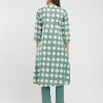 Pink Fort Women Printed Regular Pure Cotton Kurta with Trousers