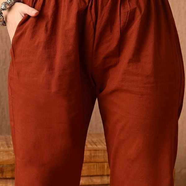 Anouk Women Floral Printed Regular Pure Cotton Kurta with Trousers & With Dupatta